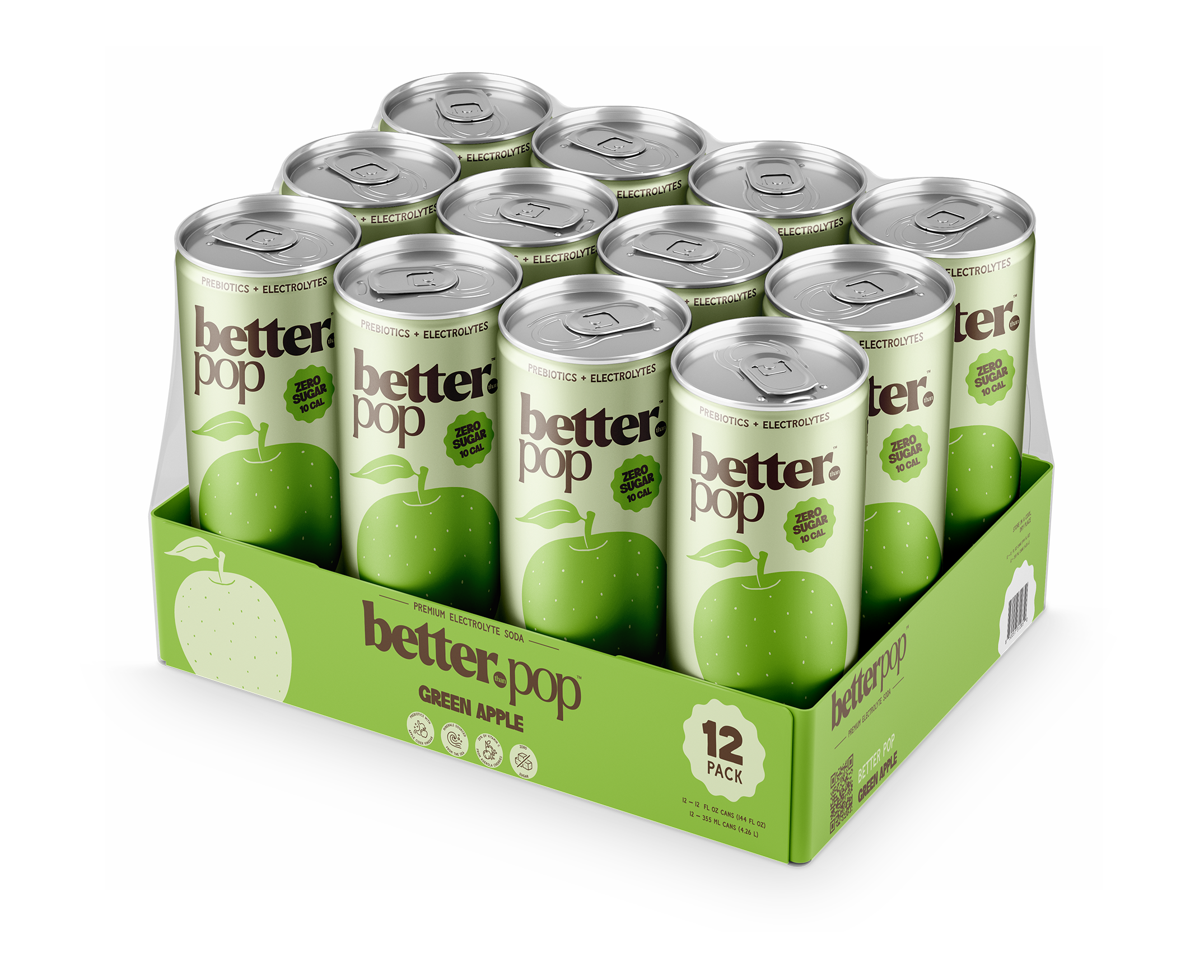 Electrolyte + Prebiotic Soda - Green Apple