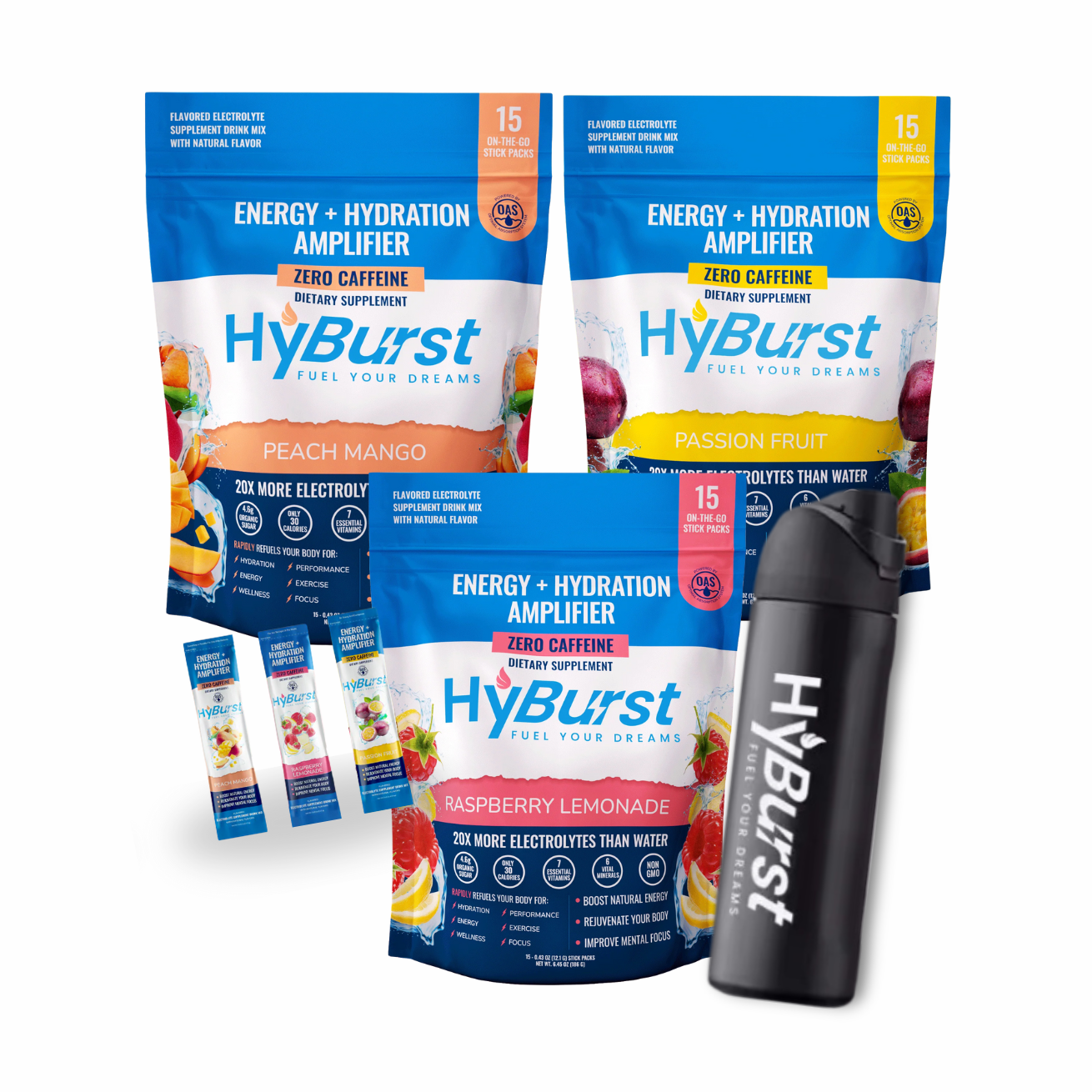 HyBurst Power Pack | 45-Day Supply + Water Bottle
