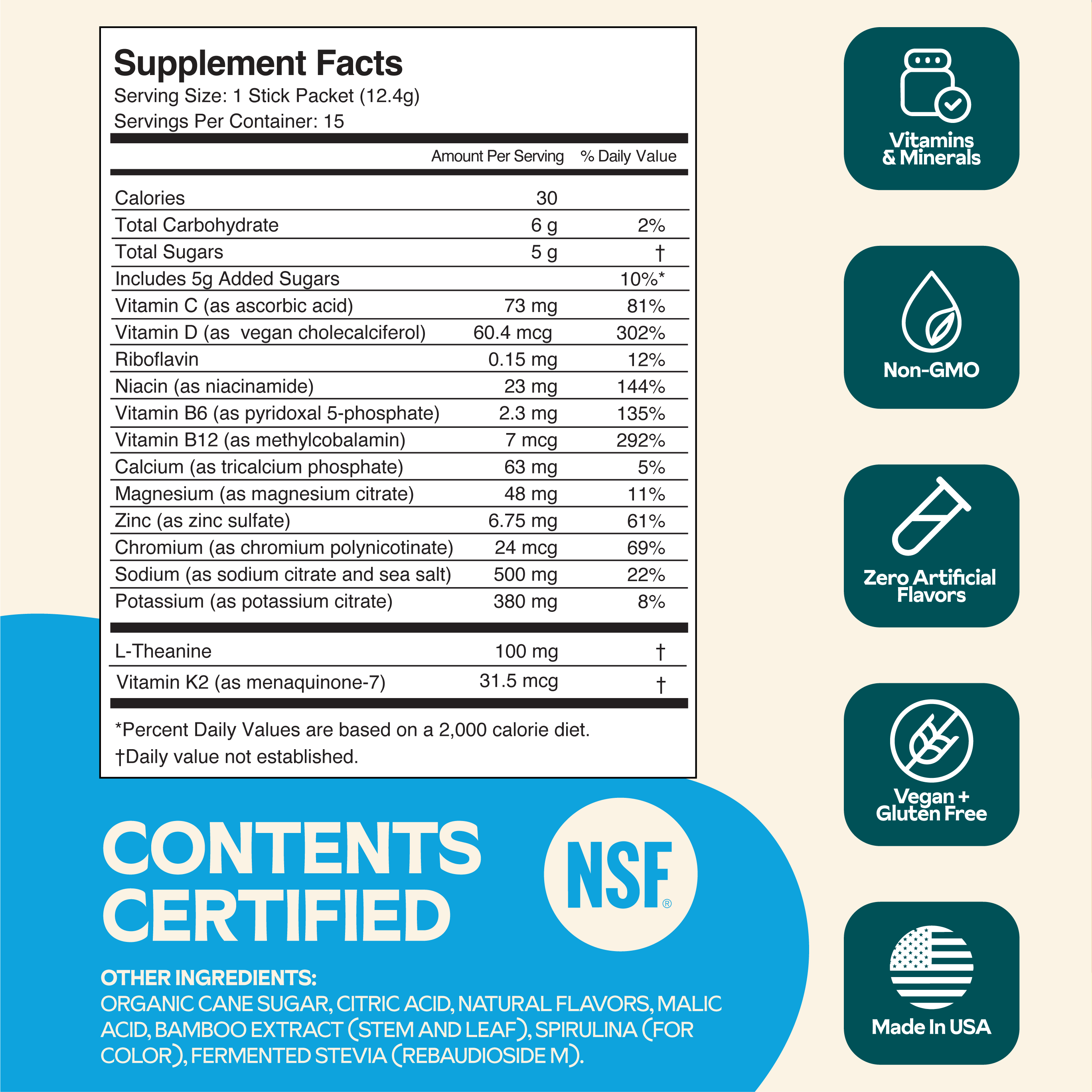 Blue Raspberry: Electrolyte + Vitamin Supplement Powder