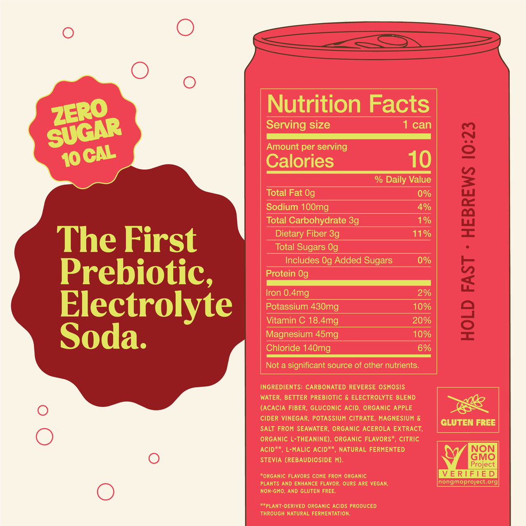 Electrolyte + Prebiotic Soda - Cherry Limeade