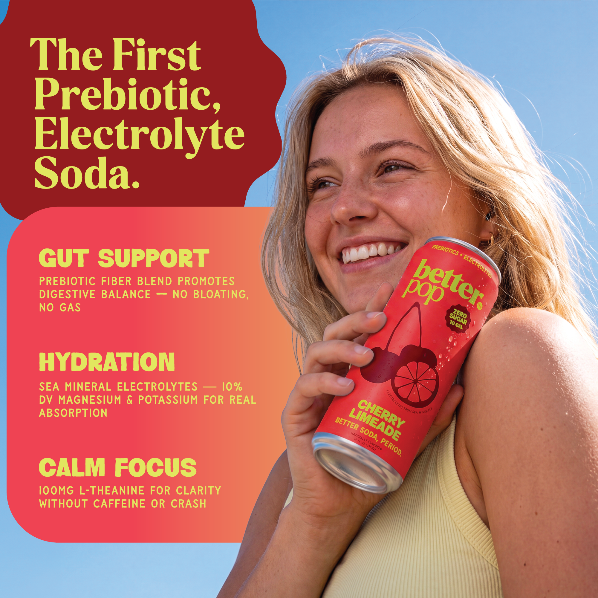 Electrolyte + Prebiotic Soda - Cherry Limeade