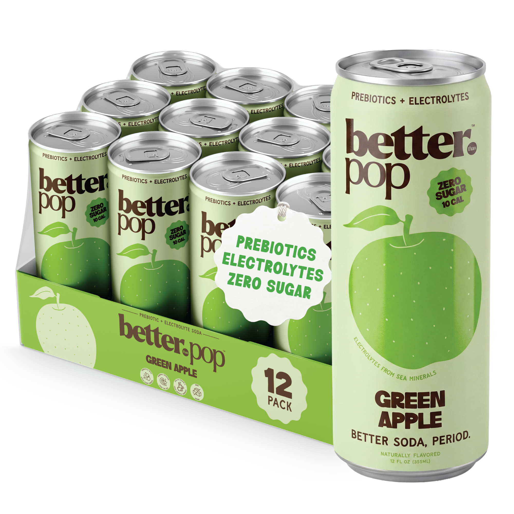 Electrolyte + Prebiotic Soda - Green Apple