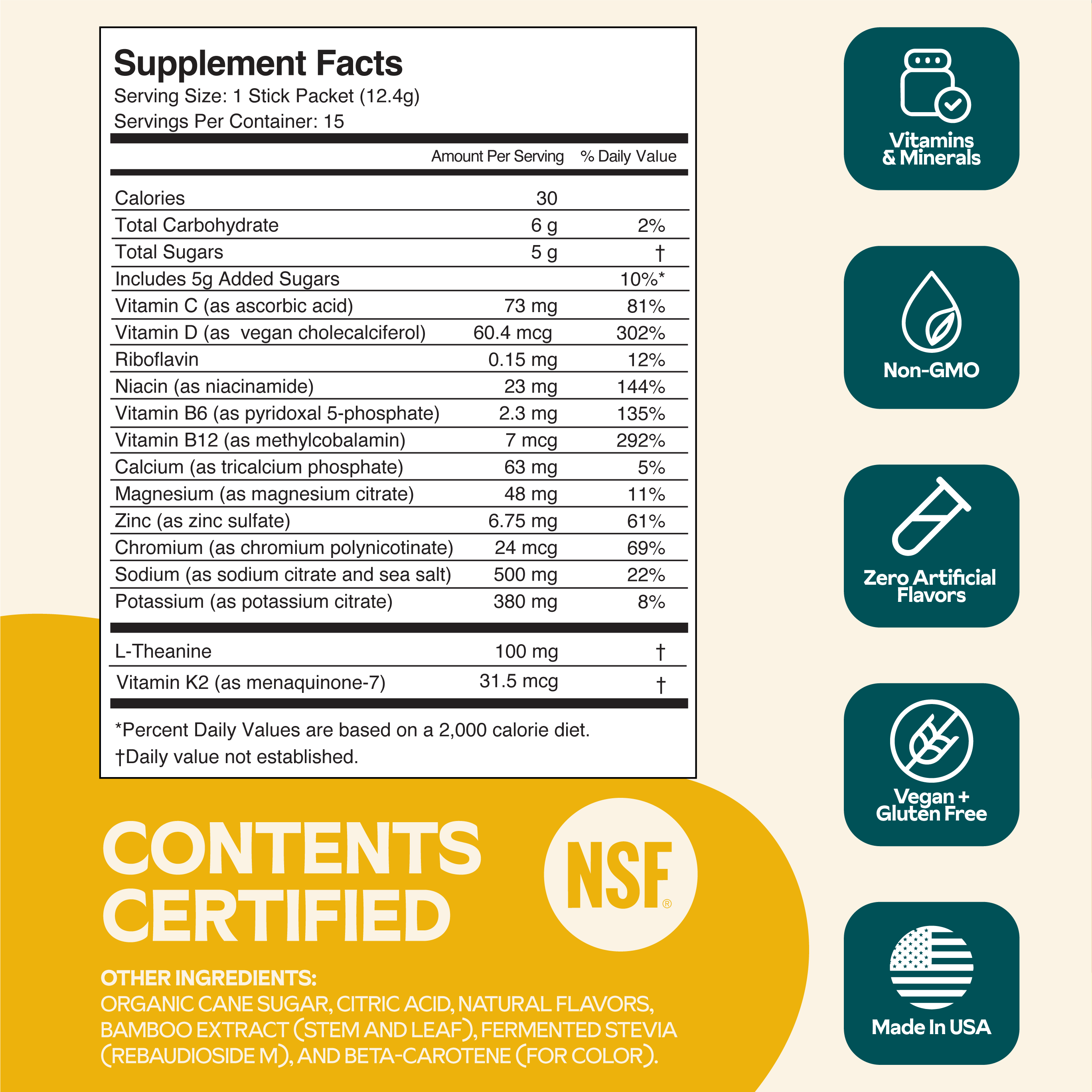 Passion Fruit: Electrolyte + Vitamin Supplement Powder