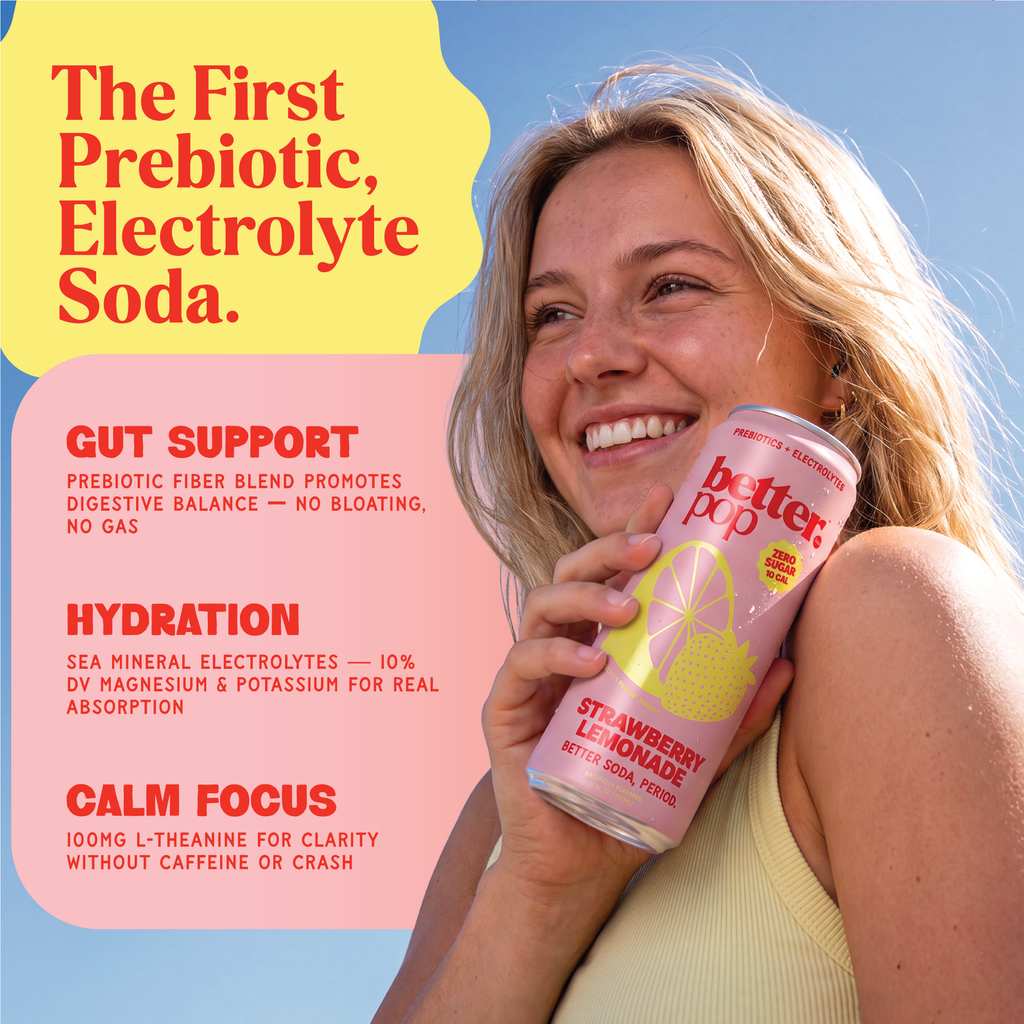 Electrolyte + Prebiotic Soda - Strawberry Lemonade