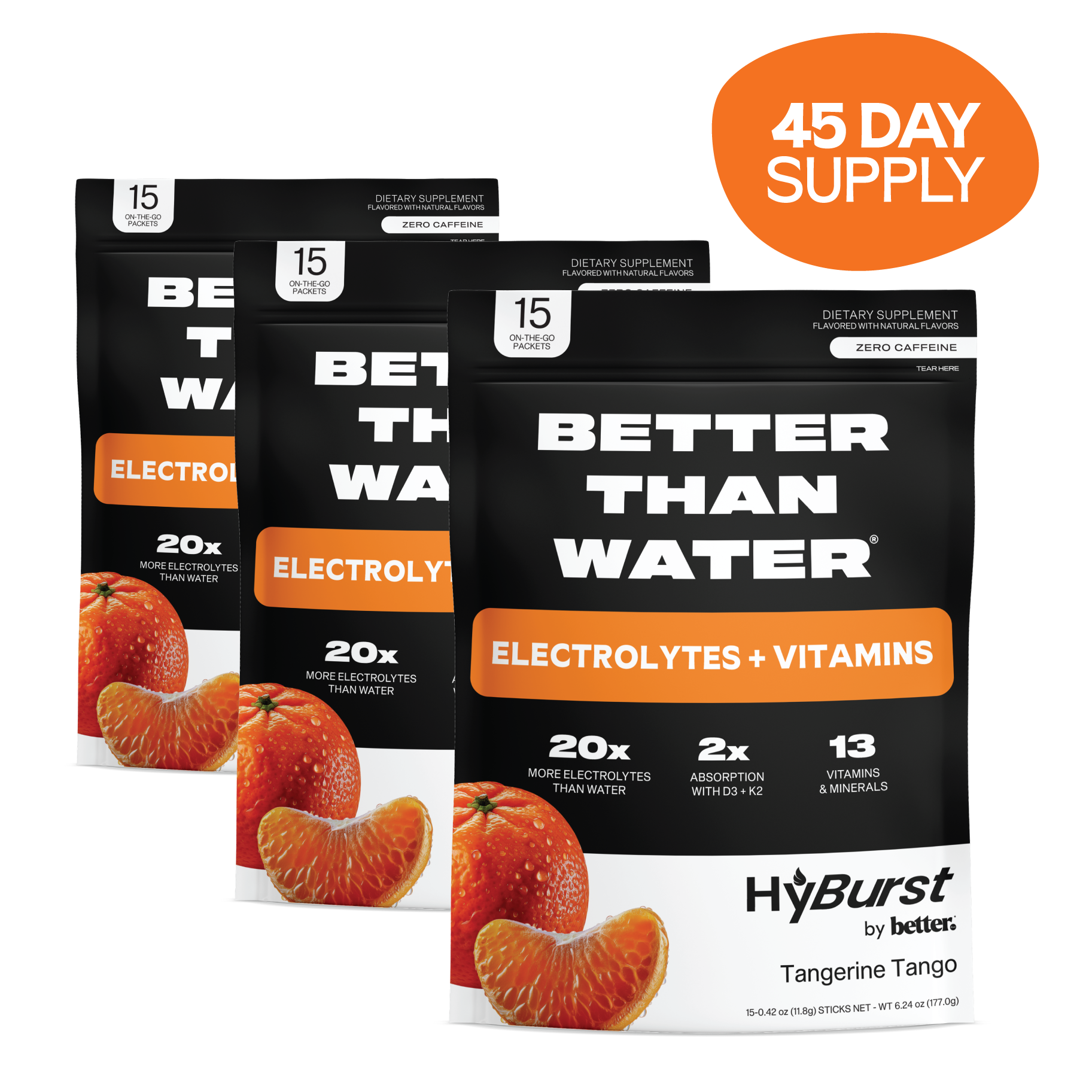 Tangerine Tango: Electrolyte + Vitamin Supplement Powder Multipacks