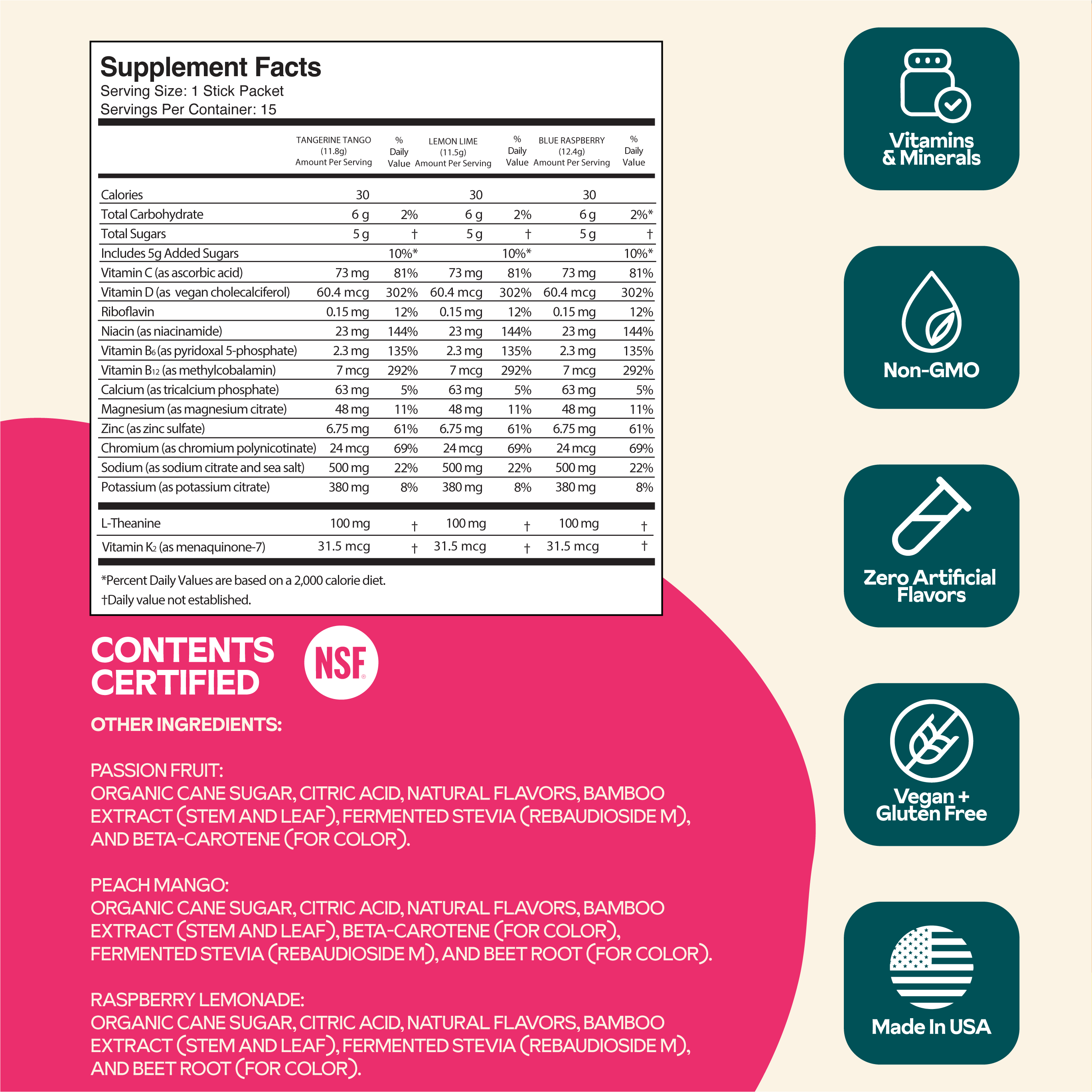 Tropical Variety Pack: Electrolyte + Vitamin Supplement Powder