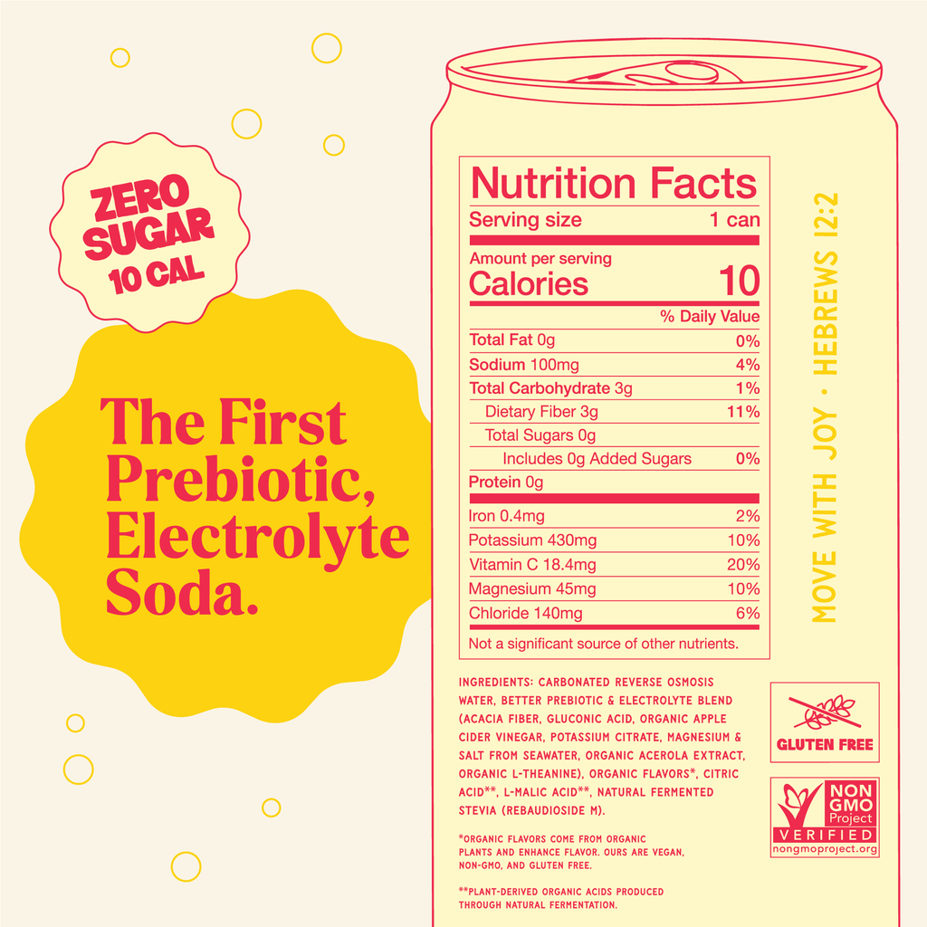 Electrolyte + Prebiotic Soda - Vanilla Lemonade