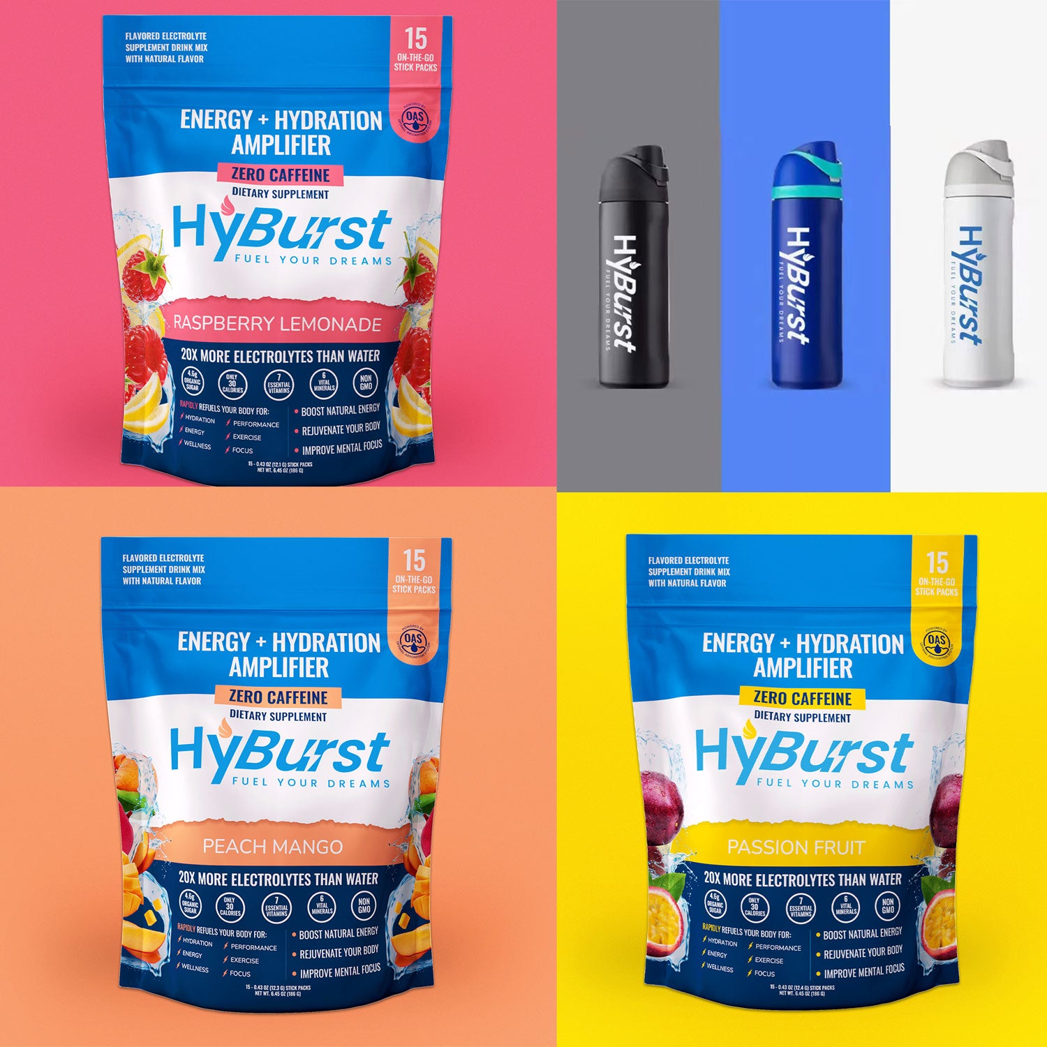 HyBurst Power Pack | 45-Day Supply + Water Bottle